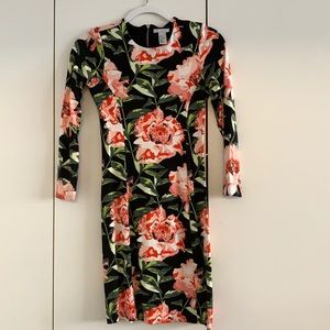Floral ponte knit dress